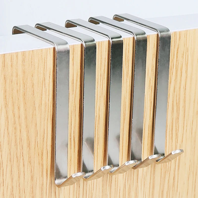Kitchen Towels Hats Hanging Organizer Bathroom Multi-purpose Hooks 5 Qme