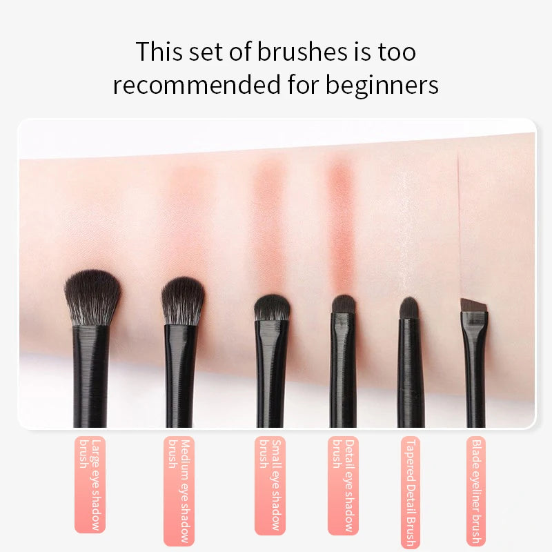 Natural Eye Makeup Brushes Eyeshadow Brush Eyebrow Contour Eyeliner Qme