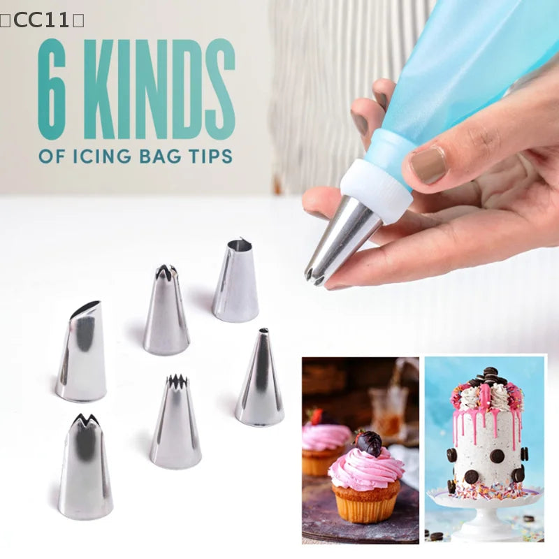 CC11Stainless Steel Piping Nozzle Kitchen Cake Icing Cream Decor Tool Qme
