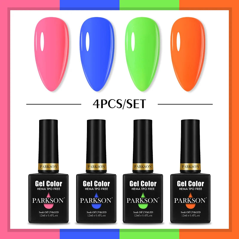 PARKSON Macaroon Series Gel Nail Polish LED UV Summer Solid Semi