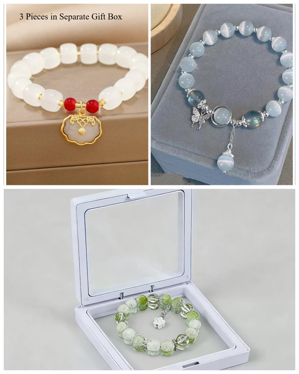 2-3 Pieces Lucky Bead Bracelet for Women, Interlocking Circles Charm, Light Luxury Gift, Stylish Hand Jewelry,Fashion Bracelet Qme Fifteen Siteen 23