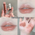 Fashion Shell Lip Gloss Long-lasting Hydrating Jelly Lip Oil Waterproof Non-fading Mirror Shimmer Blue Almond Lip Gloss Cosmetic Qme 06