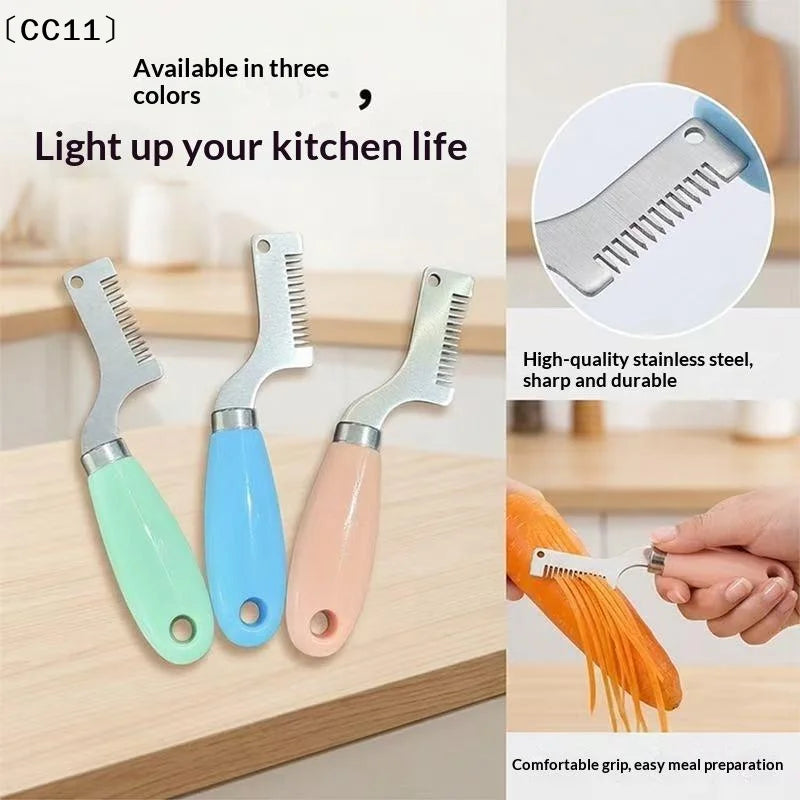 Scallion Slicer Green Onion Cutter Curved Design Stainless Steel Qme