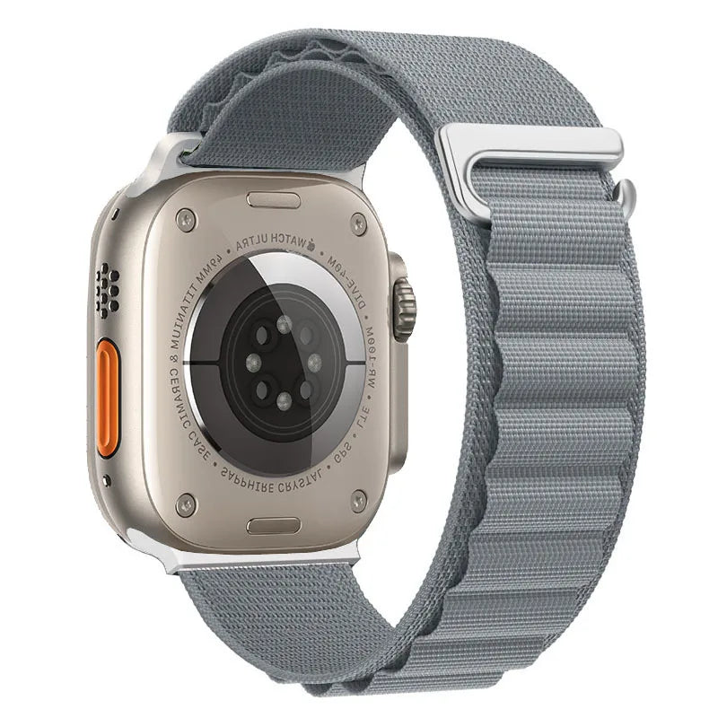 T Suitable for Apple IWatch Watch Strap 49mm 44mm 45mm 42mm Nylon Mountaineering Wear-resistant Woven Strap for Men Qme GRAY 25mm 42-44-45-49MM