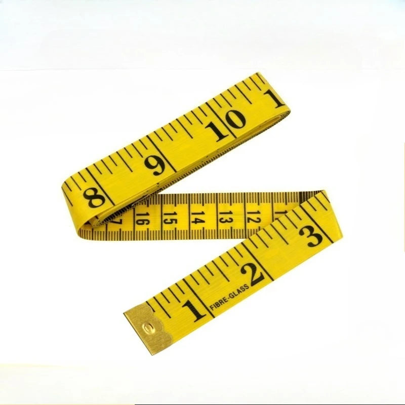 150cm/60" Body Measuring Ruler Sewing Tailor Tape Measure Centimeter Meter Sewing Measuring Tape Soft Qme 1.5mx2.0cm-yellow