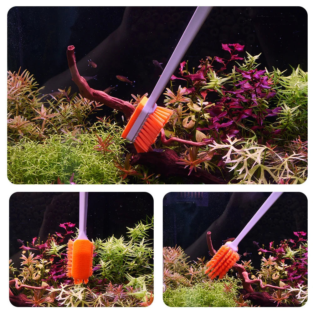 QANVEE Aquarium MK3 Fish Tank Cleaning Brush Algae Removal Cleaners Tool Fishing Akvarium Accessories Multi-tool Supplies Plant Qme