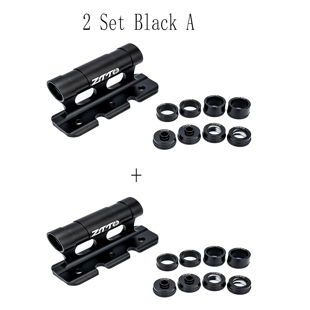 ZTTO Bike Fork Mount Quick Release Thru Axle Carrier Front Fork Block Car Roof Rack Support Bicycle Stand Holder Mtb Accessories Qme 2 Set Black A China Mainland
