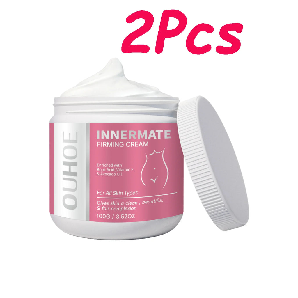 Body Whitening Cream Dark Spot Corrector for Underarms Knees Inner Thighs Brightening Moisturizing Intimate Area Lighten Lotion Qme 2 x 100g Boxed