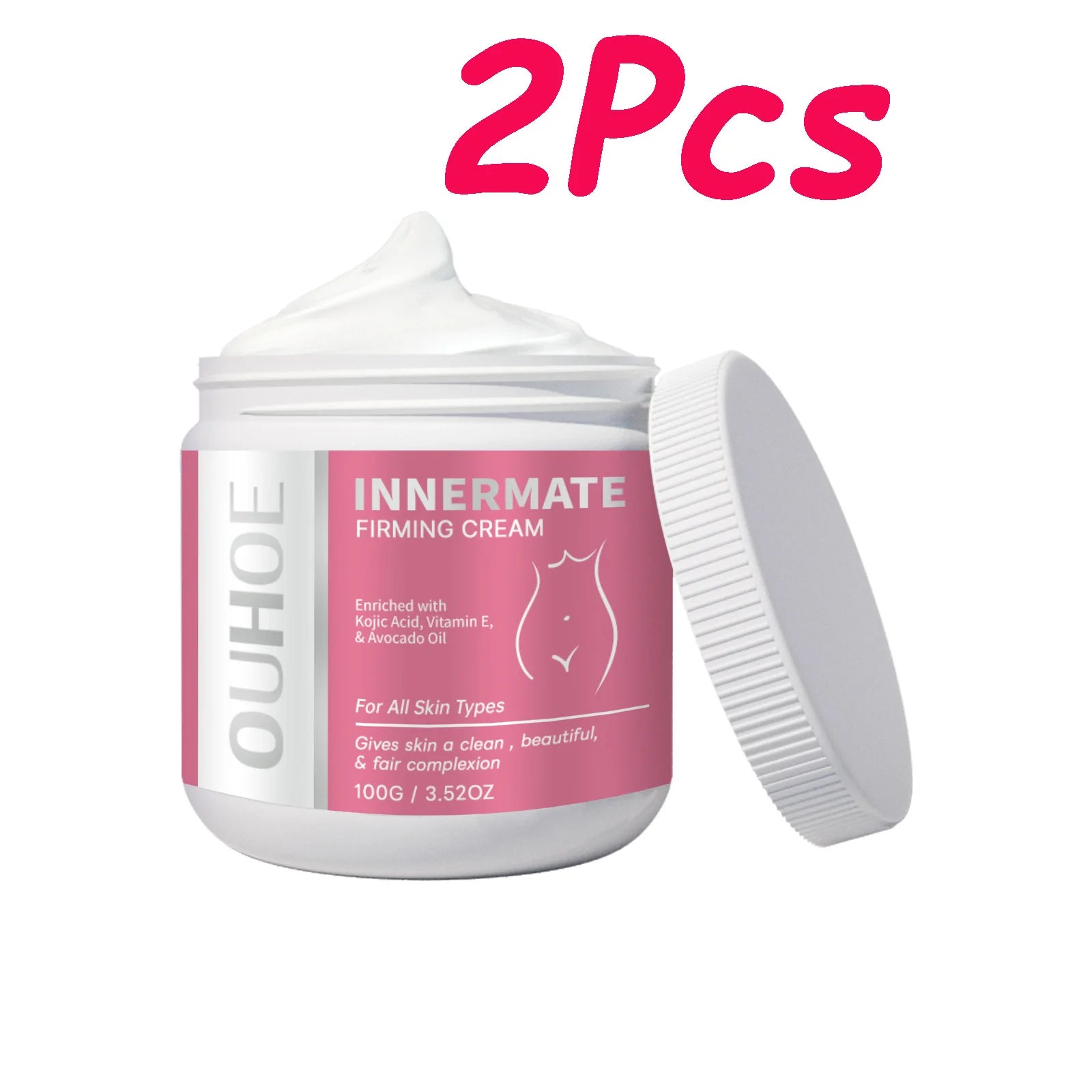 Body Whitening Cream Dark Spot Corrector for Underarms Knees Inner Thighs Brightening Moisturizing Intimate Area Lighten Lotion Qme 2 x 100g Boxed