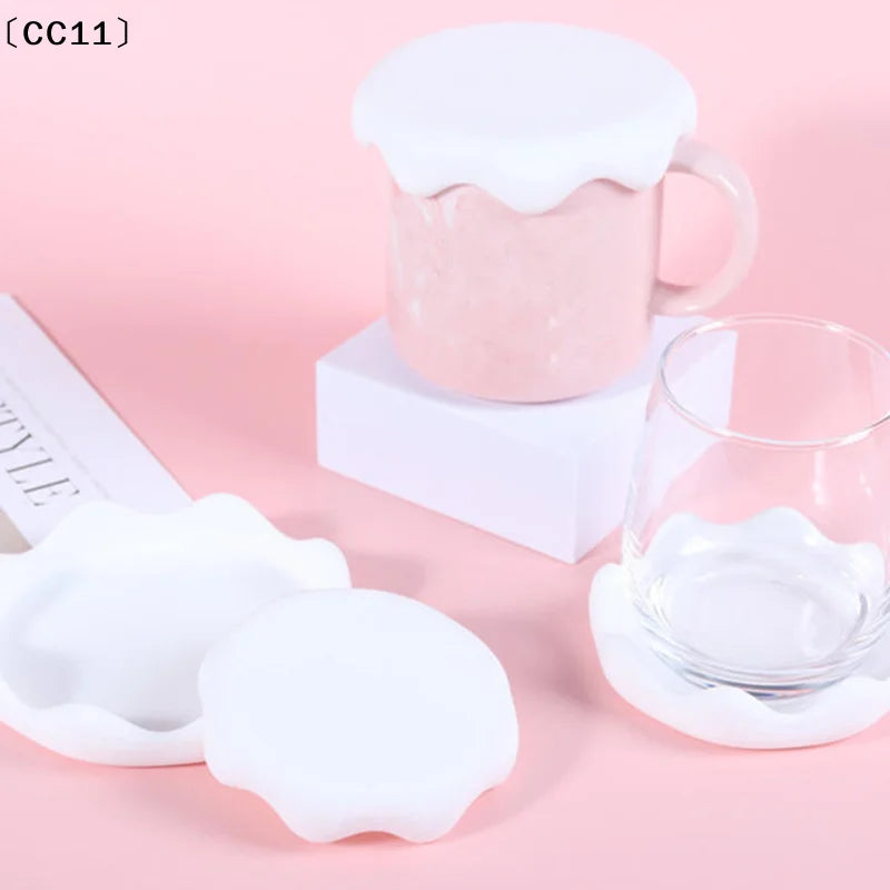 Multi Sizes Silicone Leakproof Mug Lid Heat Insulation Coffee Cup Qme