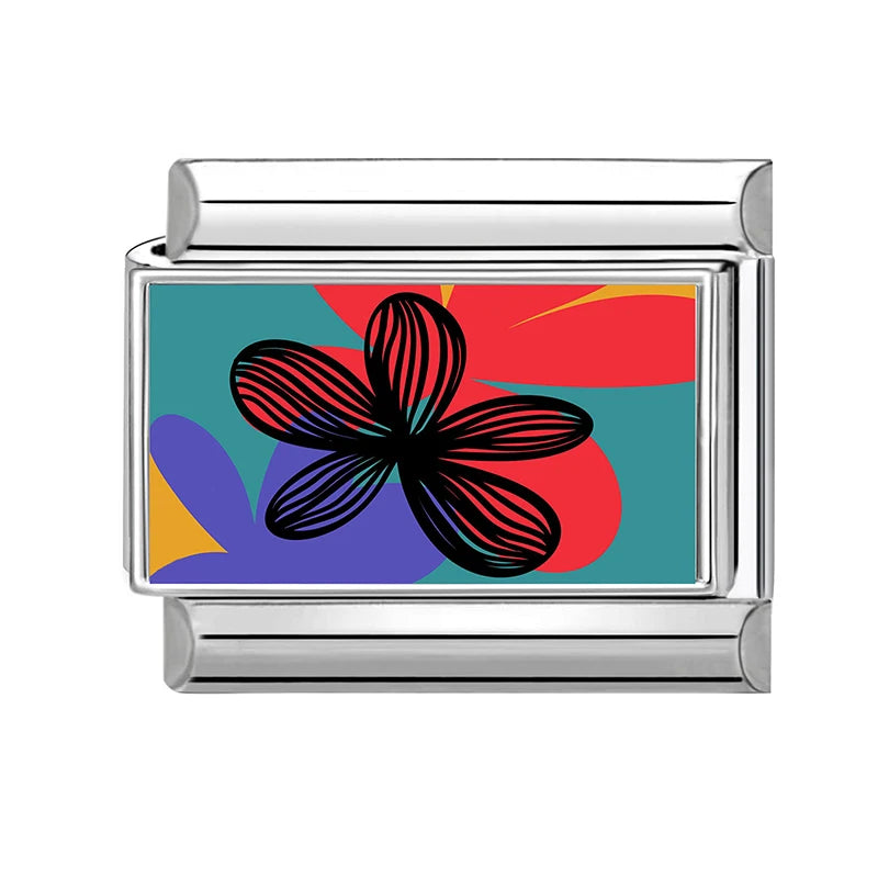 2026 Creative Colorful Pattern Sun Daisy Piano Red Poker Italian