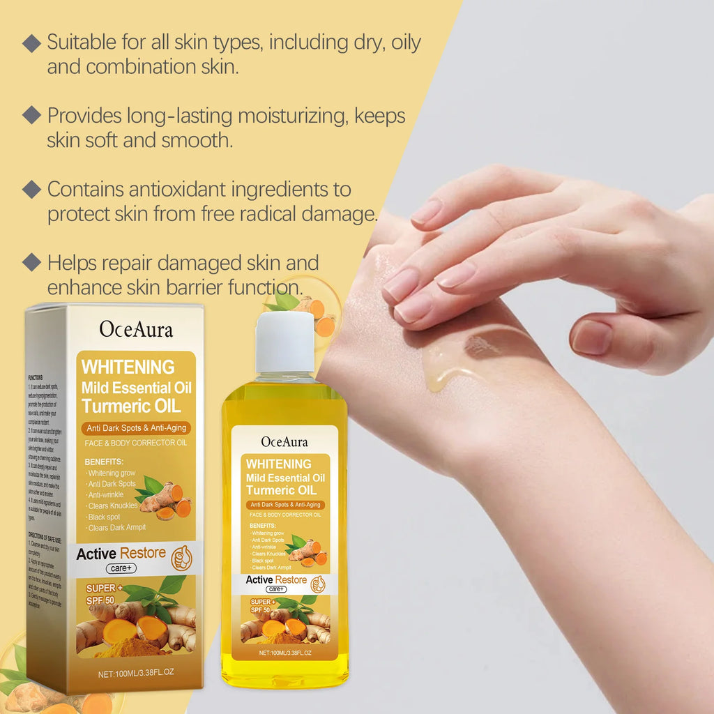 Skin Lightening Oil For Body Massage Relaxing Essential Oil Repair Dry Redness Reduce Melanin Brightening Skin Care Products Qme