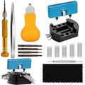 31 pieces Watch battery replacement kit service screwdriver watch band replacement tool shell opener Ideal choice for Gifts Qme U