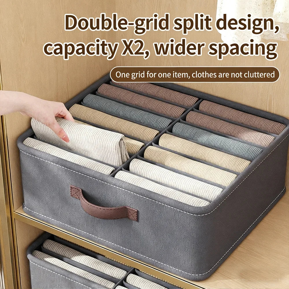 Household Foldable Clothes Storage Organizer Pants Shirt Storage Boxs Drawer Wardrobe Organizer Underwear Closet Space Saving Qme