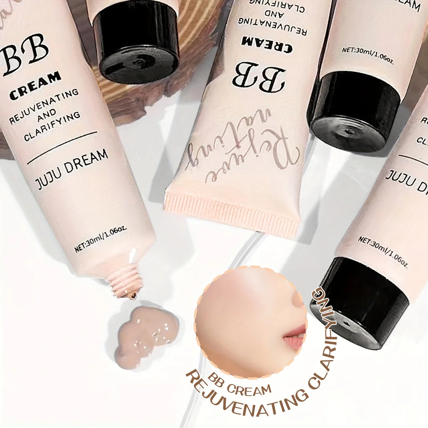 Natural Concealer BB Cream, moisturizing and nourishing, Korean natural translucent primer, long-lasting for all skin types Qme