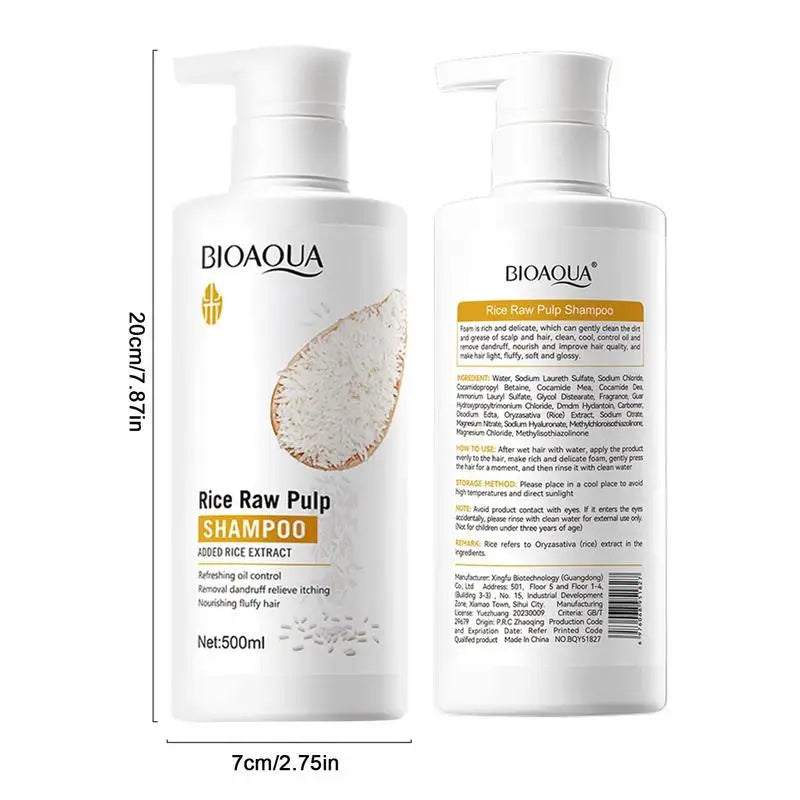 Rice Water Shampoo Volumizing Hair Shampoo For Hair Wash Brittle And Dry Hair Moisturizer For Dry Oily Hair For Travel Spa Qme