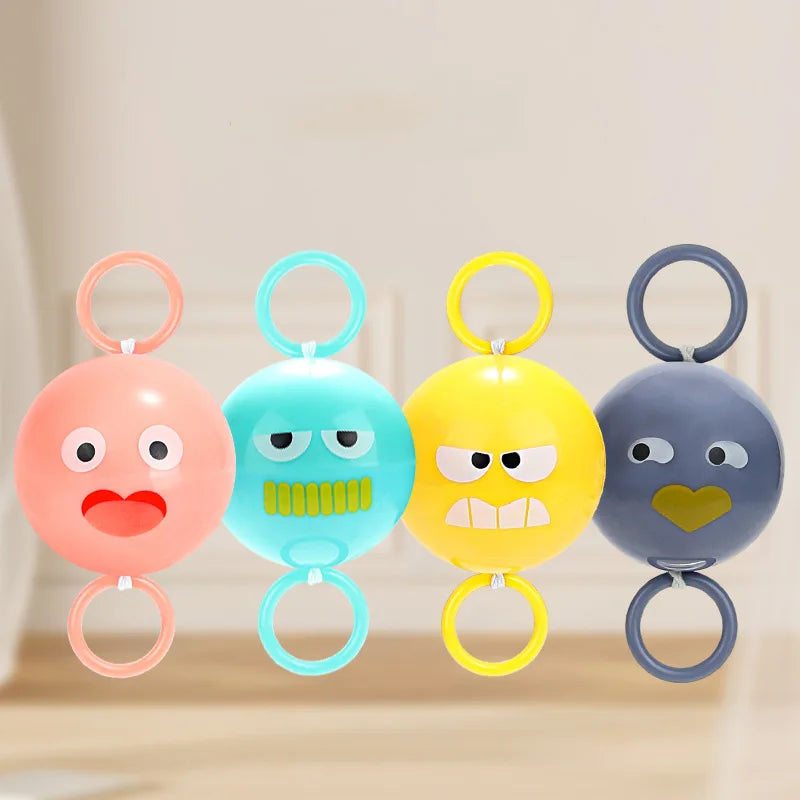 A Luminous Whistle Flying Ball Toy Rotating Cable Toy LED Light Luminous Leisure Stress Relief Toy Gift Children's Reward 51mm Qme