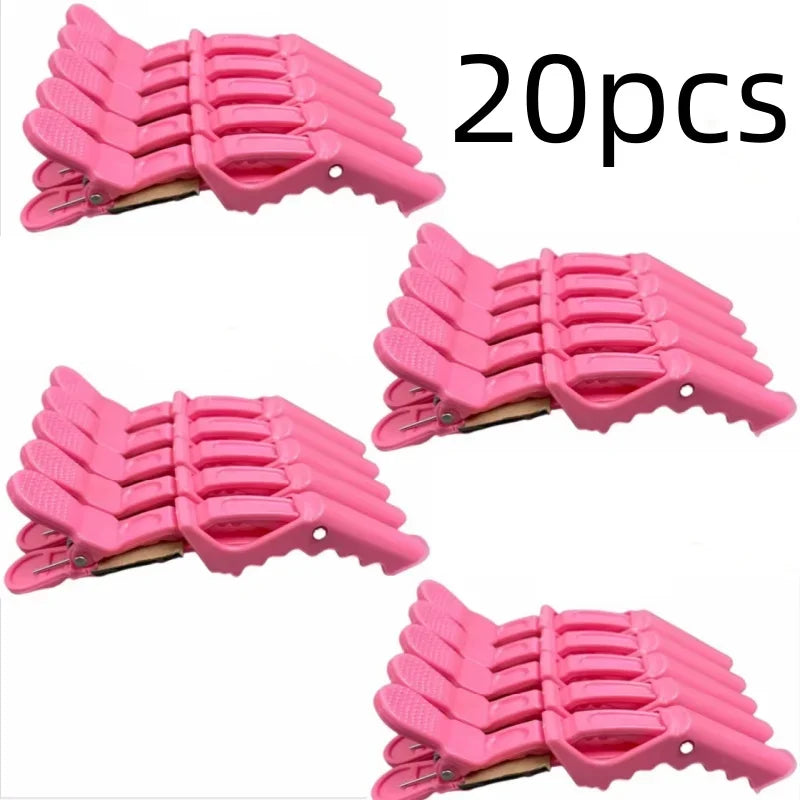 5-30pcs Alligator Hair Clip Plastic Nonslip Hairpin Black Pink Durable Hair Clamp Hairdressing Styling Accessories for Woman Man Qme 20pcs pink