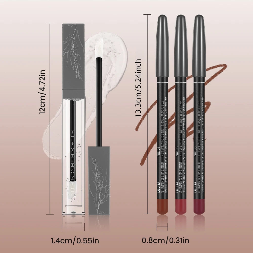 4-Pack Lip Liner Oil Smooth Liners Defined Contours Moisturizing Oils Qme