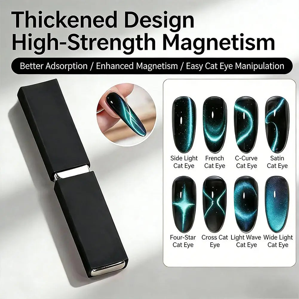 Ribbon Cat Eye Nail Art Magnetic Stick for Gel Nail Polish French Starry Glass Bead Effect Cat Eye Magnet Manicure DIY Tool Z9G3 Qme