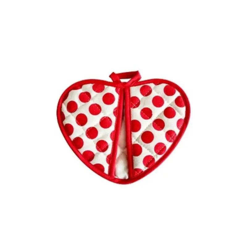 Heart-shaped Hand Clip Heat Insulation Pad Coaster Anti-scalding Qme 1PCS Red
