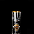 Luxury Crystal Glass Vodka Glass Sake Shochu Glass Bar Liqueur Double Bottom Gold Foil Glass Tea Cup High-end Gifts Hard Liquor. Qme 1PC