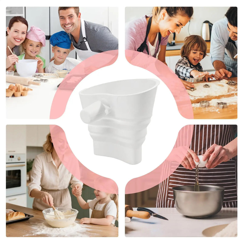 Flour Funnel For Stand Mixer Flour Sugar Pouring Funnel Stand Mixer Attachment For Oil Jam Egg Liquid Water Canning Cooking Qme