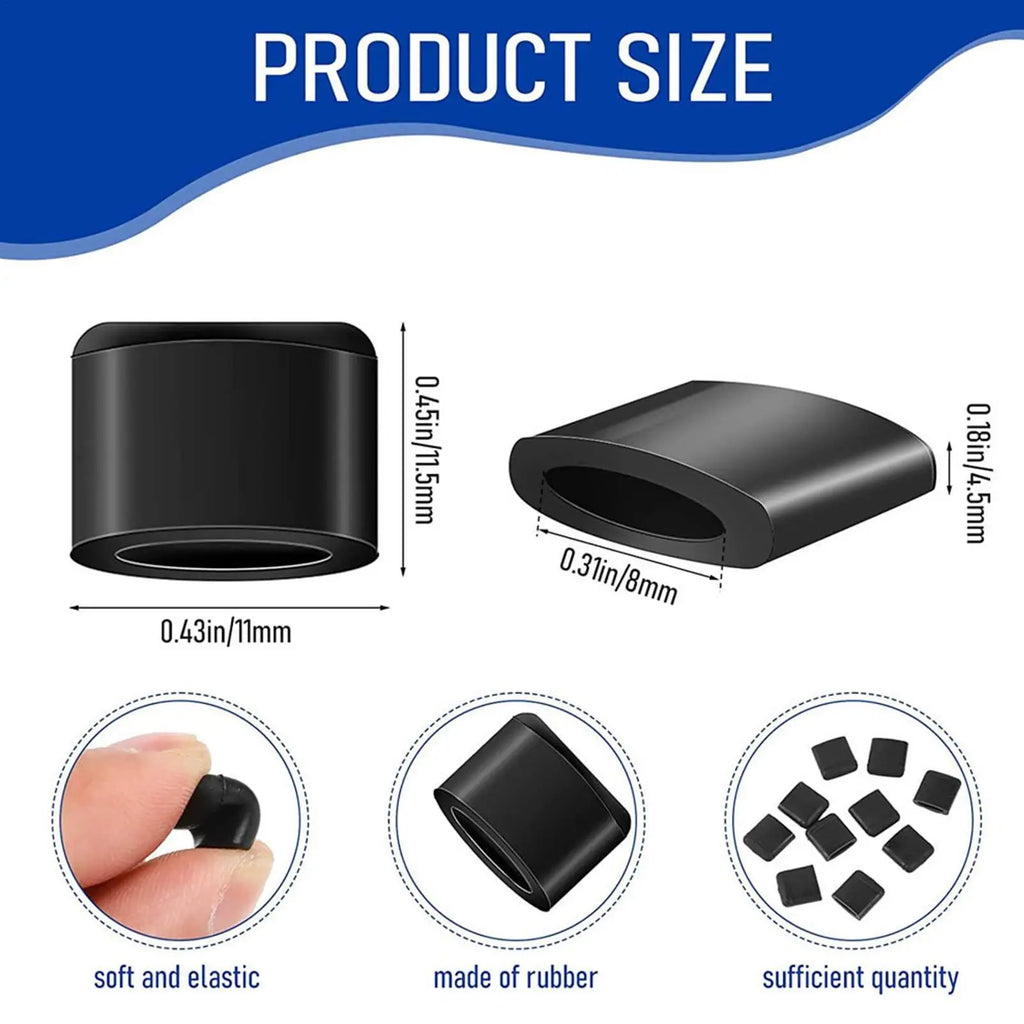 Air Fryer Rubber Bumpers 10pcs Protective Feet Covers Tabs Tips for Air Fryer Basket Heat Resistant Anti-Scratch Reusable Qme