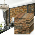 Self Adhesive Foam Brick Wallpaper 38 5x35cm Waterproof Wall Sticker Qme 38.5cmX35cm 10pcs retro yellow