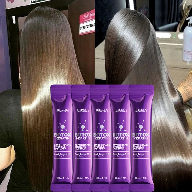 Keratin Hair Mask Magical 5 Second Repair Damage Frizzy Soft Smooth Shiny Hair Deep Moisturize Hair Treat Repair Hair Care Mask Qme