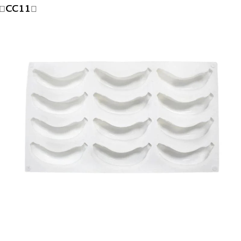 12 Cells Banana Design Food Grade Silicone Cake Molds Fruit Mousse Qme