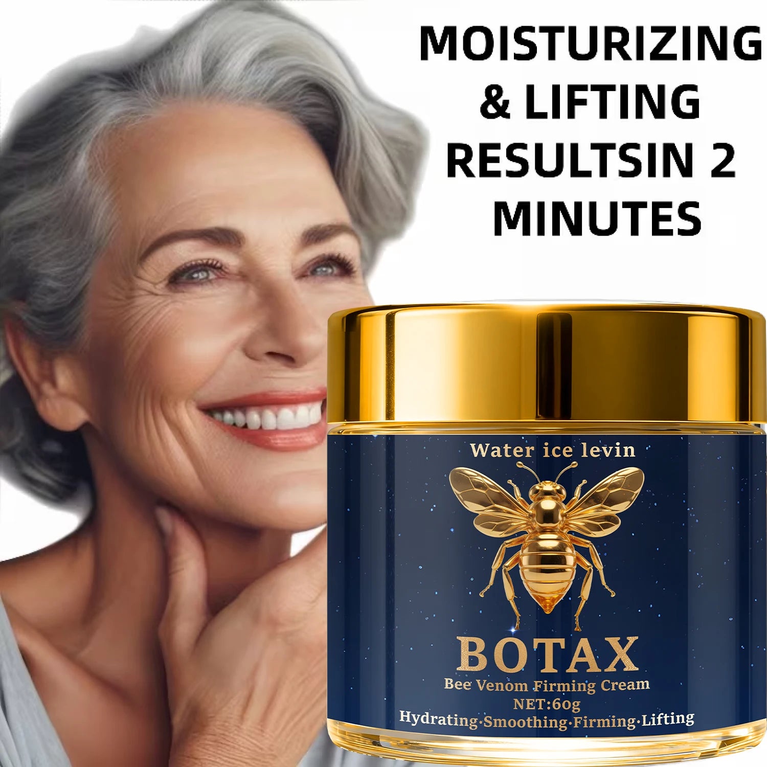 BOTAX Bee Venom Firming Cream with Hyaluronic Acid & Retinol for Hydrating & Lifting, All Skin Types, Day & Night Use Qme