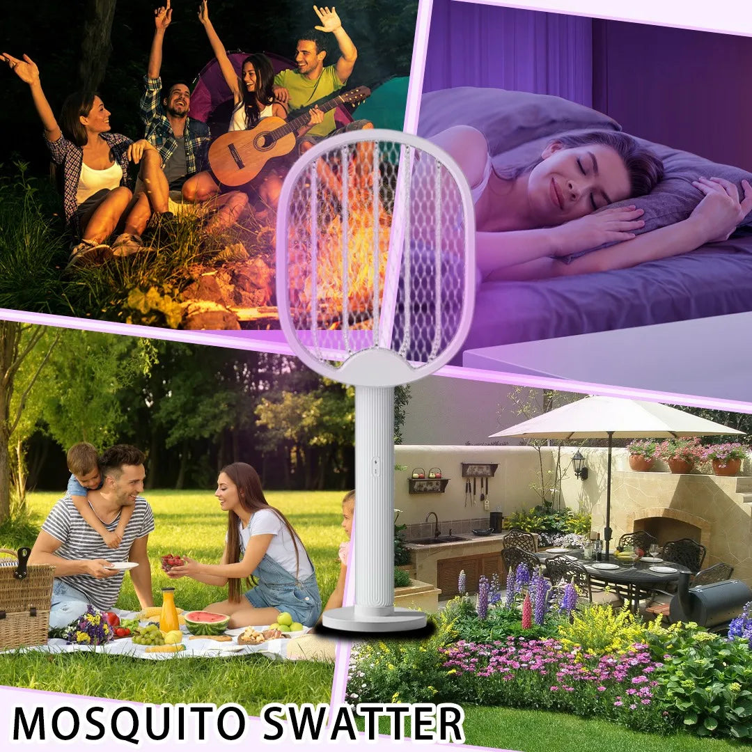 Rechargeable Folding Mosquito Swatter 2-in-1 Fully Automatic Mosquito Trap And Repellents Device Outdoor Protable Bug Zappers Qme