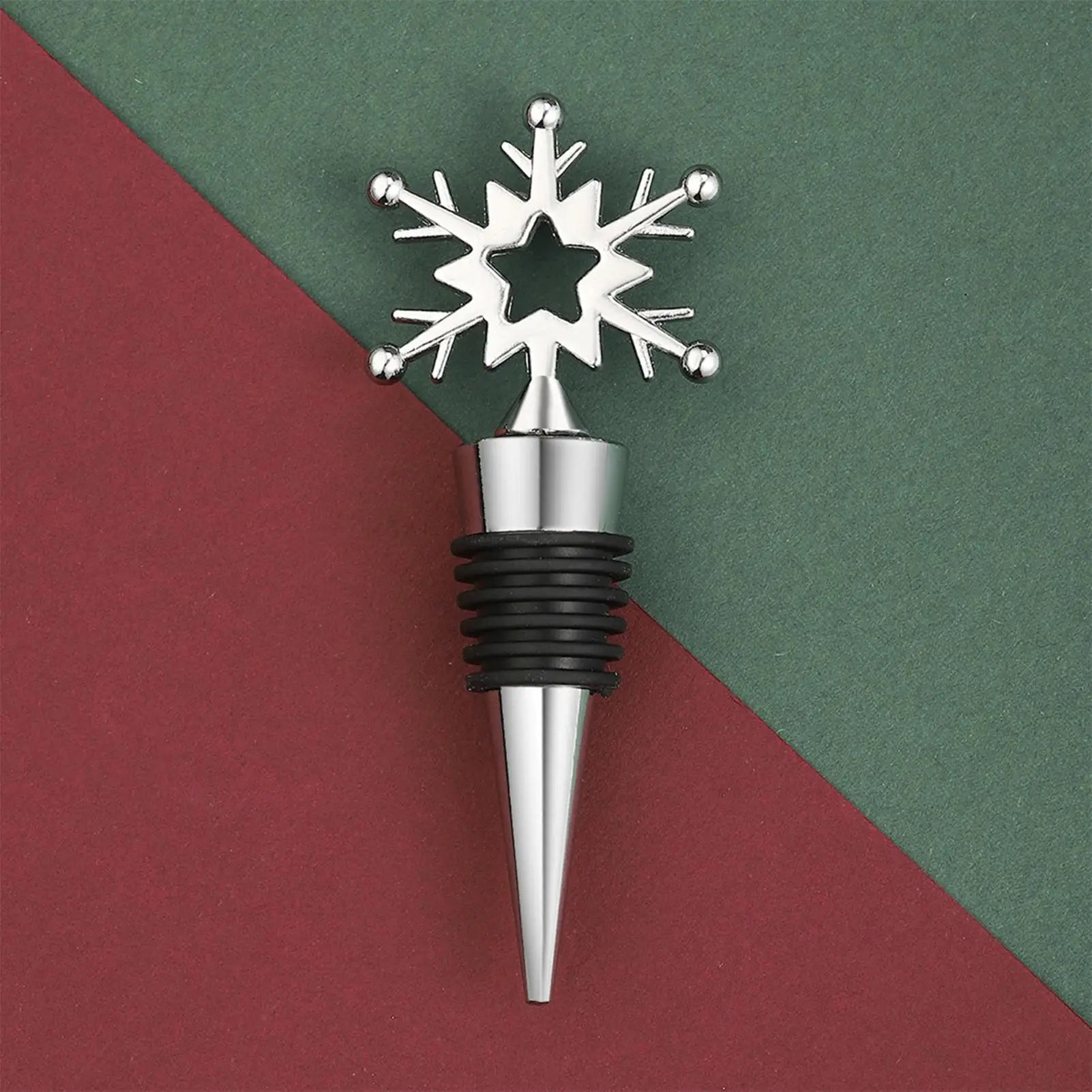 Cute Wine Stopper Reusable Airtight Christmas Decor Zinc Alloy Qme