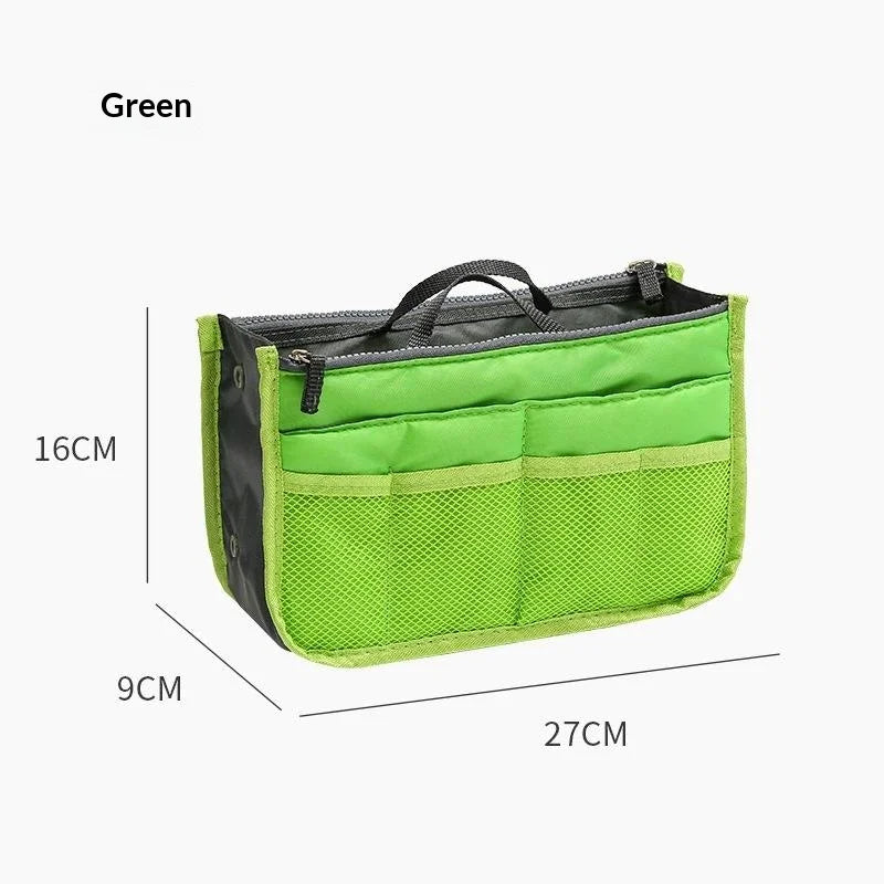 Multifunctional Bi-fold Storage Bag Double Zipper Large Capacity Storage Arrangement Makeup Toiletries Classification Bag Qme A7