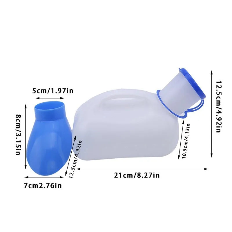Thick and Portable Men's Emergency Urinal Elderly Patient Large Capacity with Lid Night Pot Urinal Pratical Aid Plastic Bottle Qme