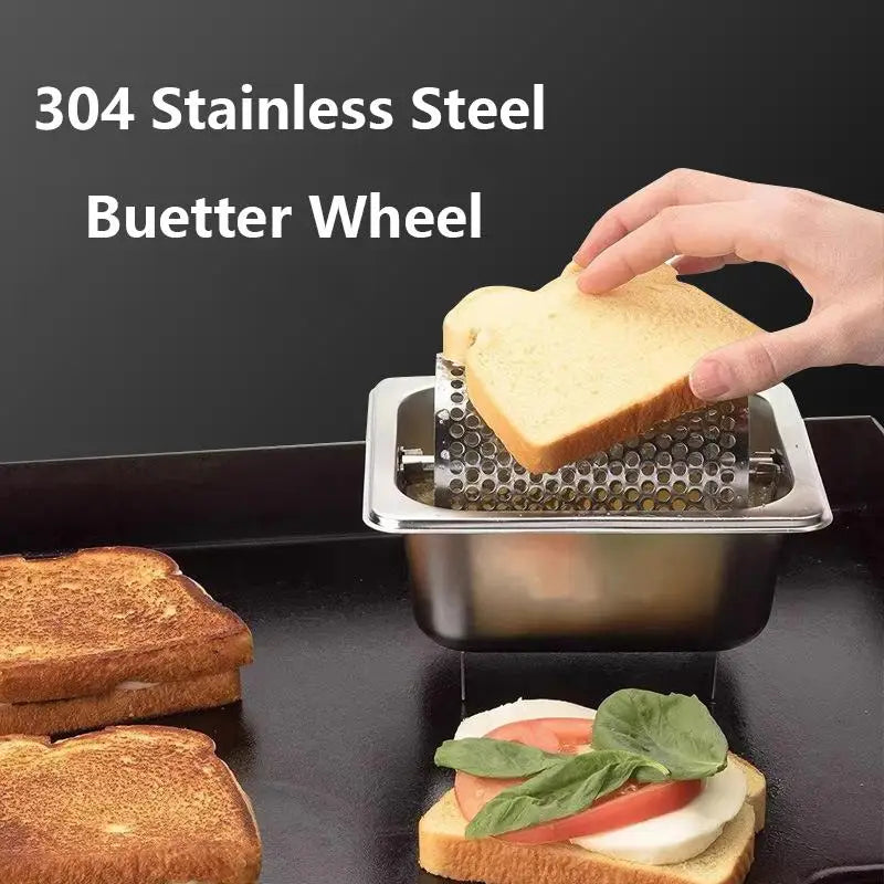 Butter Wheel Evenly Spread Stainless Steel Melted Dispenser Roller Qme