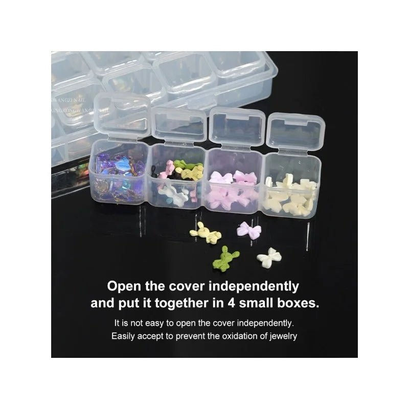 Transparent Storage Box 56 Grids DIY Diamond Painting Plastic Qme