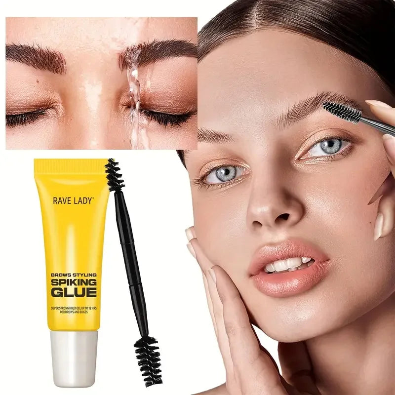 Eyebrow Styling Adhesive Tape Brush Strong Hold 3D Brow Shaping Gel Qme