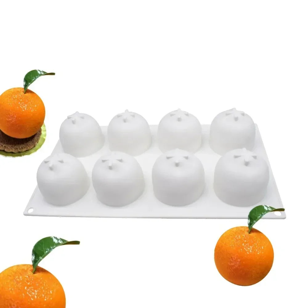 Silicone Cake Moulds Fruits Mousse Cake Molds Orange Apple Pear Mango Strawberry Pinecone Shape Mould Dessert Decorating Tools Qme An Orange