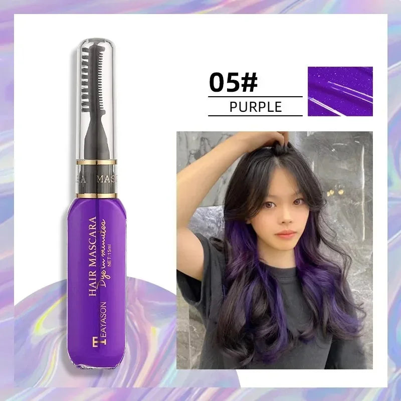 One-off Temporary Hair Coloring Disposable Hair Coloured Chalk Wax for Hair Cover Fashion Design Washable Non-toxic Beauty Tools Qme B-05