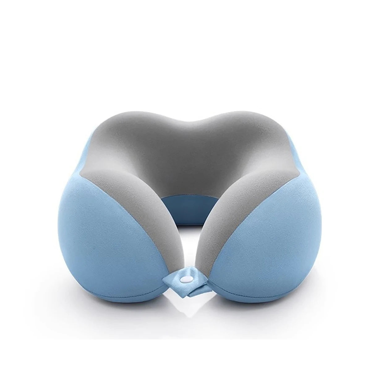U-shaped Memory Cotton Neck Pillow Portable Travel Nap Office Qme Blue