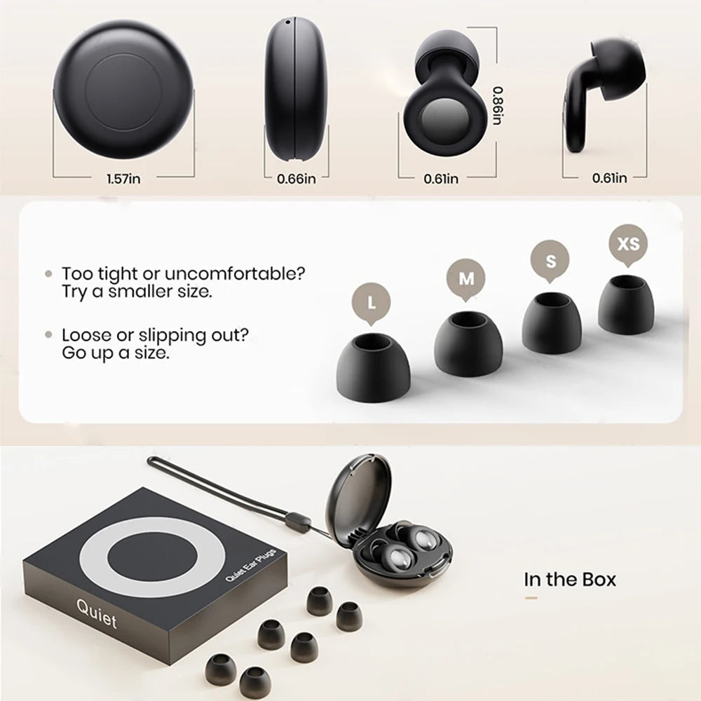 Silicone Earplugs Sleep Noise Cancel Reduction-soundproof Reduce Qme