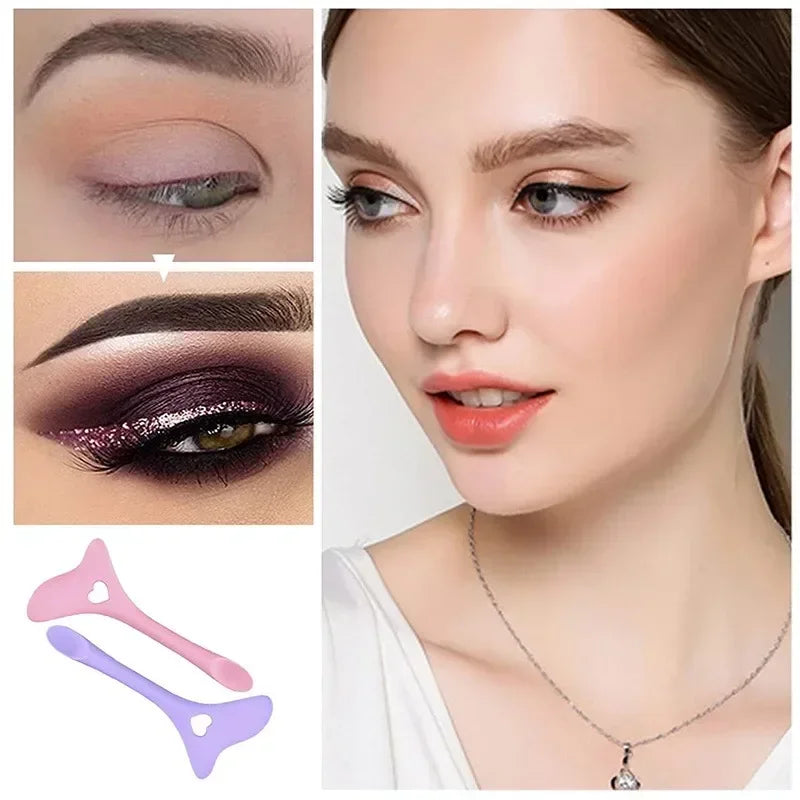 Multi-functional Eyeliner Stencil Wing Tips Silicone Aid Drawing Qme