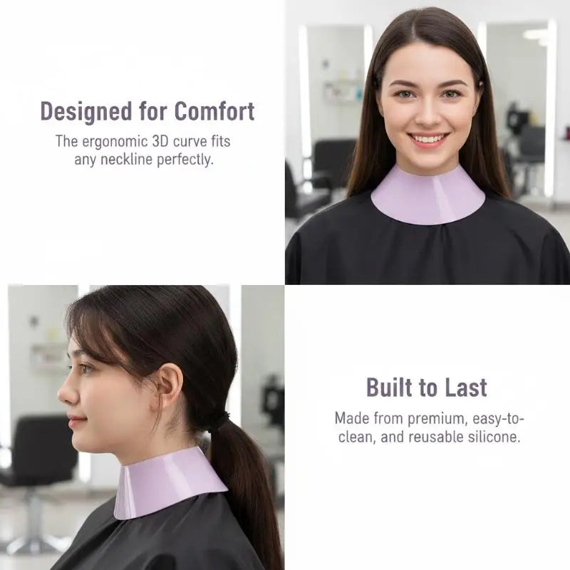 Silicone Stylist Cutting Collar Hair Dyeing Shawl Waterproof Neck Qme