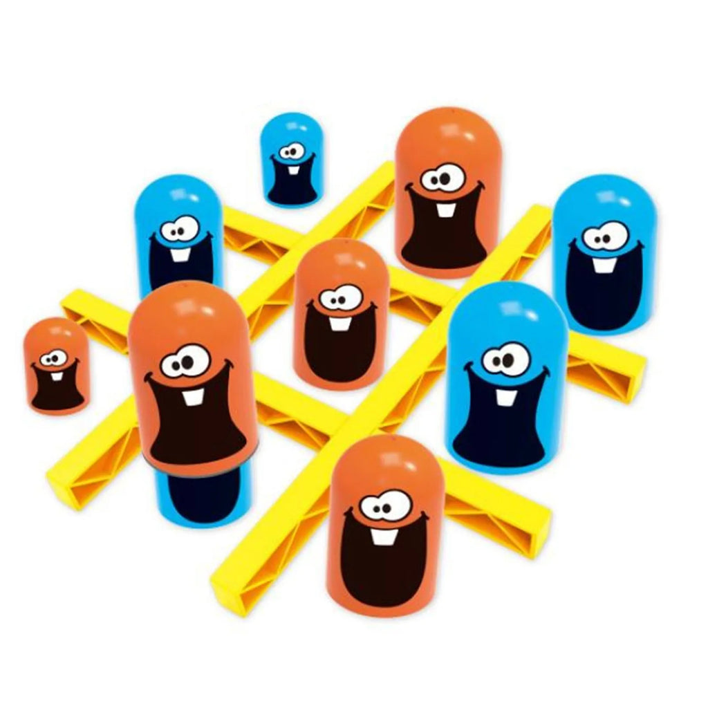 Strategy Game Educational Toy for Kids Tic Tac Toe Cartoon Thinking Training Gobblet Gobblers Board Game Big Eat Small Game Qme as shown One Size