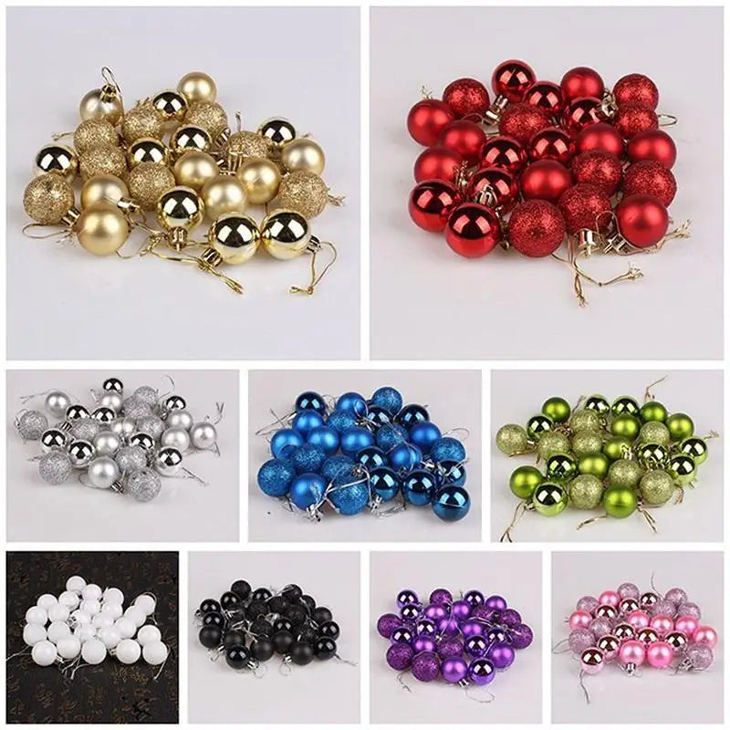 Round Christmas Ball Ornaments Hanging Xmas Tree Decor Balls Home Qme
