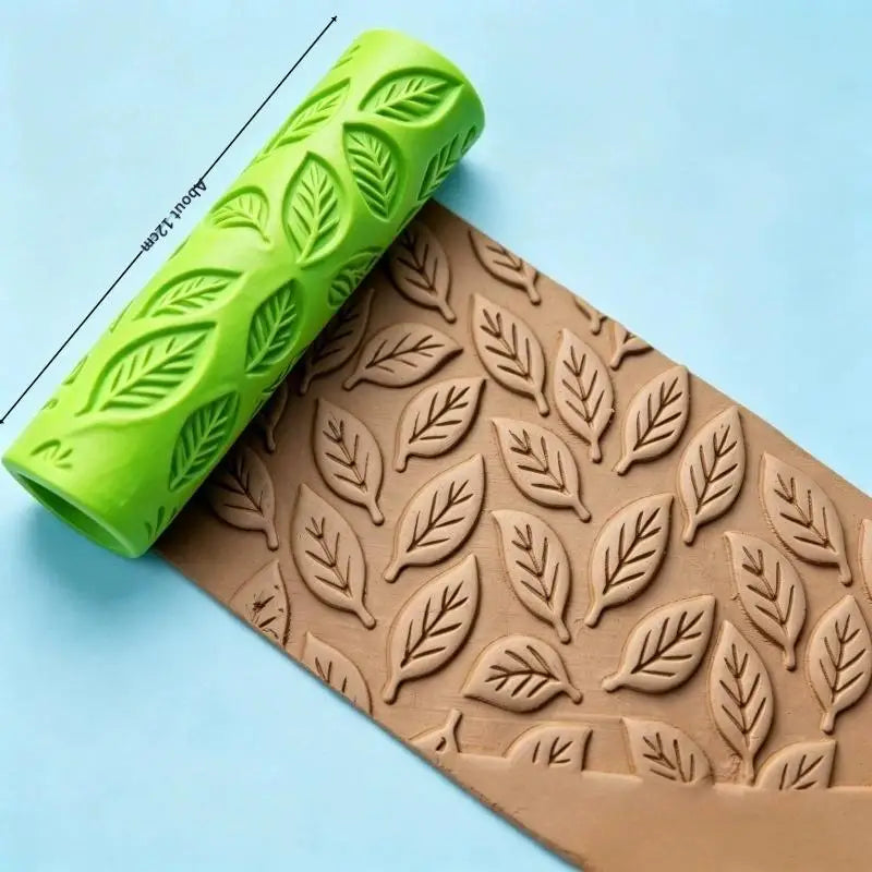 Floral Butterfly Texture Polymer Clay Roller Food-safe Ceramic Qme A2