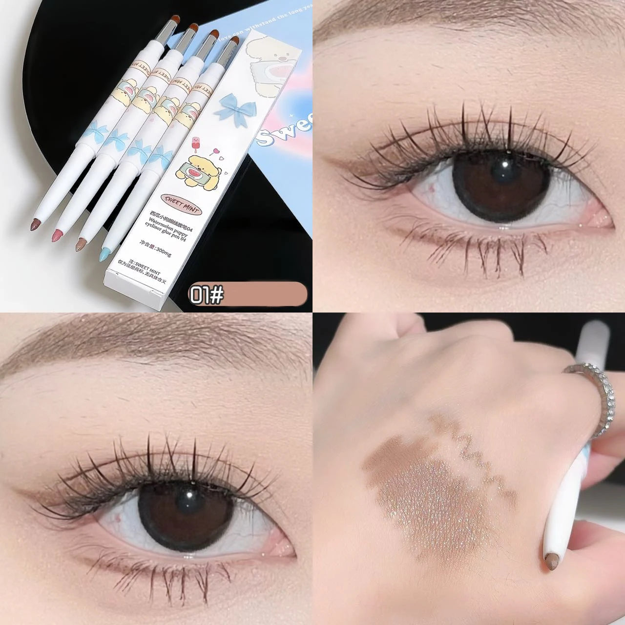 Silky Eye Liner Pencil Lying Silkworm Shadow Pen Natural Matte Green Pink Eyeliner Gel Easy To Color Waterproof Eye Make Up Tool Qme 01