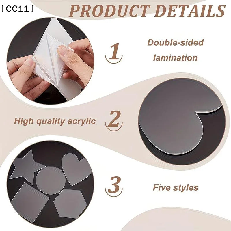 Clear Acrylic Coasters Multifunction Cup Placement Decoration Jewelry Qme